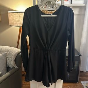 Black long sleeve romper - size small